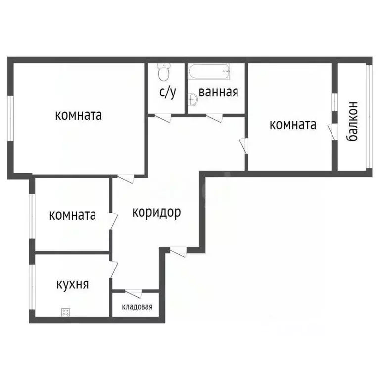 3-к кв. Курганская область, Курган Заозерный жилрайон, 3-й мкр, 12к1 ... - Фото 1