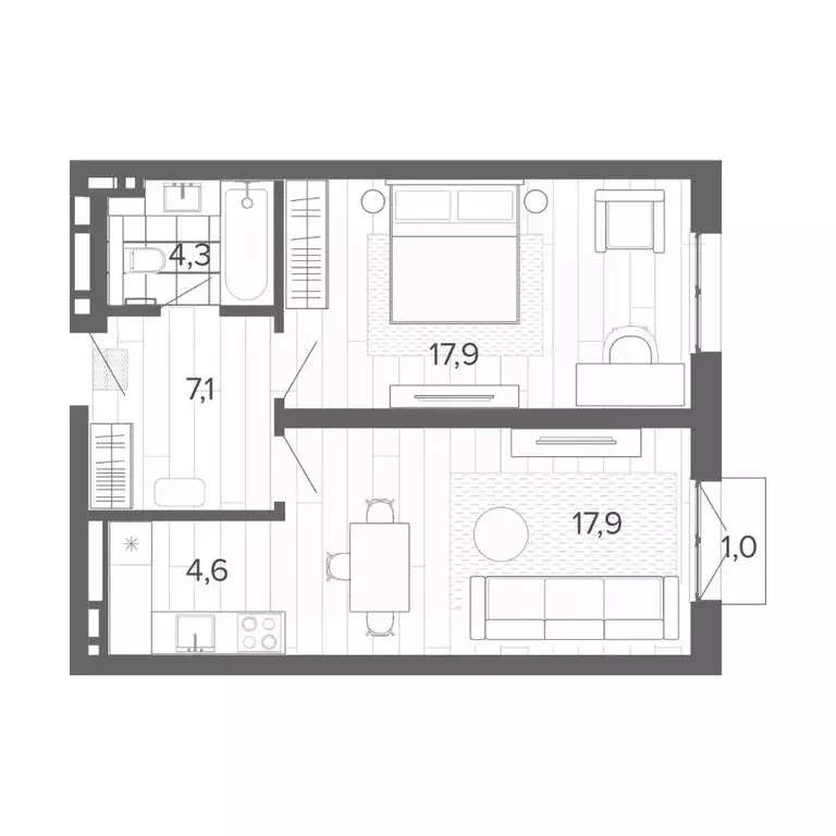 2-к кв. Алтайский край, Барнаул тракт Змеиногорский, 35Б (52.8 м) - Фото 0