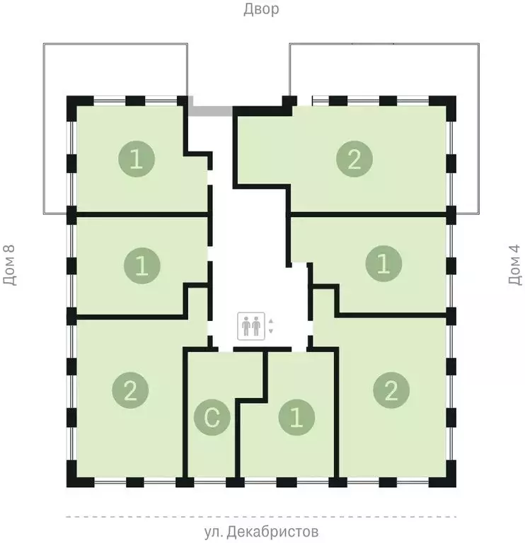 1-комнатная квартира: Новосибирск, улица Декабристов, 107/9 (105.56 м) - Фото 1