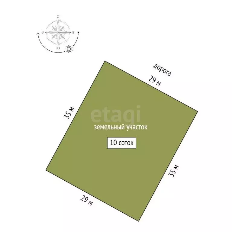 Участок в Береговое, улица Афанасия Никитина, 13 (10 м) - Фото 1