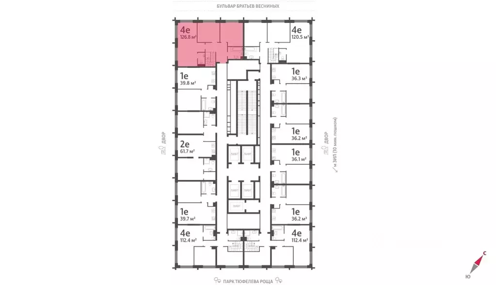 1-к кв. Москва Зиларт жилой комплекс, 21/22 (39.8 м) - Фото 1