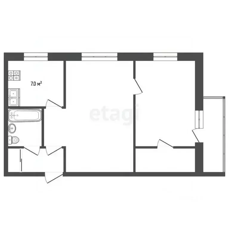 2-к кв. Ярославская область, Ярославль Угличская ул., 30 (43.0 м) - Фото 2