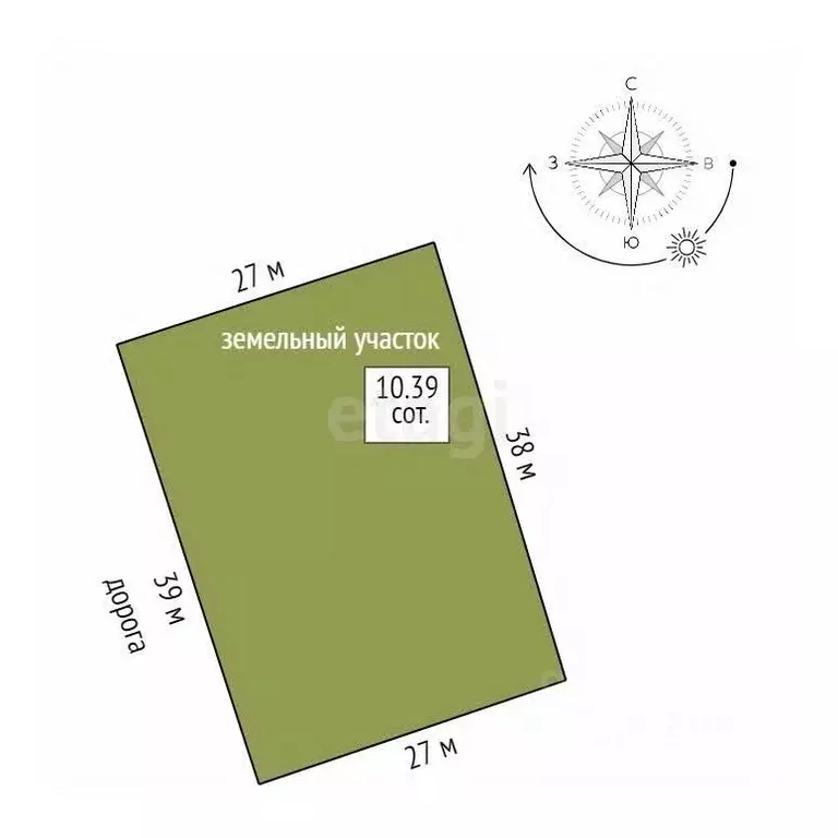 Участок в Крым, Кировский район, с. Яркое Поле ул. Брянская (10.4 ... - Фото 2