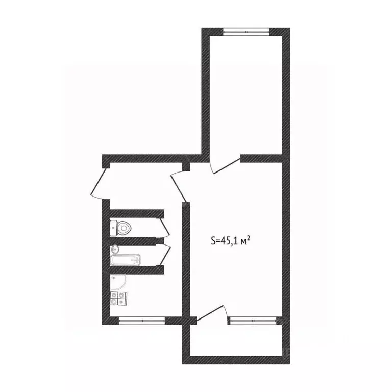 2-к кв. Алтайский край, Бийск пер. Николая Липового, 70 (45.1 м) - Фото 2