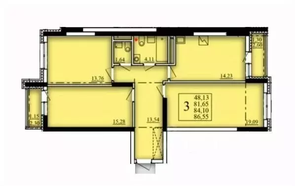 3-к кв. Башкортостан, Уфа Затон-Восточный жилрайон, Паруса жилой ... - Фото 0