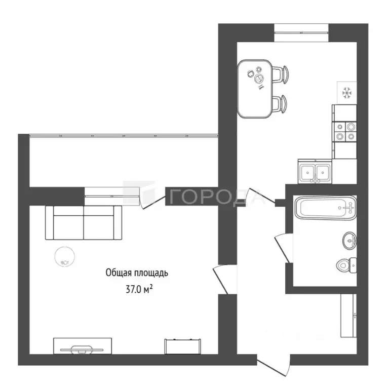 1-к кв. Новосибирская область, Новосибирский район, Краснообск рп 106 ... - Фото 2