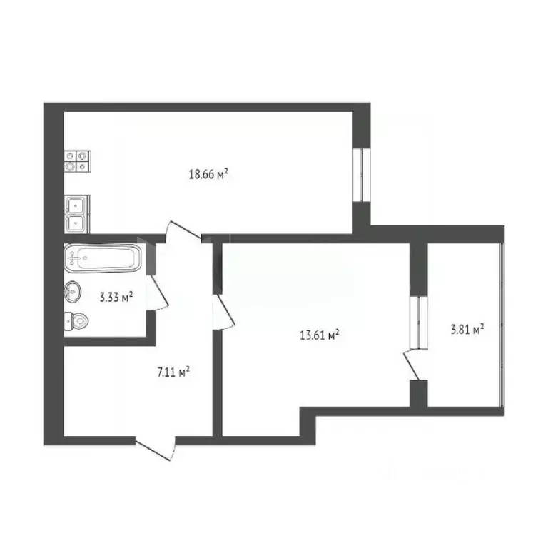 1-к кв. Тюменская область, Тюмень Холодильная ул., 14 (41.0 м) - Фото 1