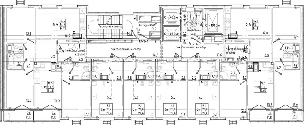 2-к кв. Санкт-Петербург дор. Муринская, 25к1 (54.8 м) - Фото 2