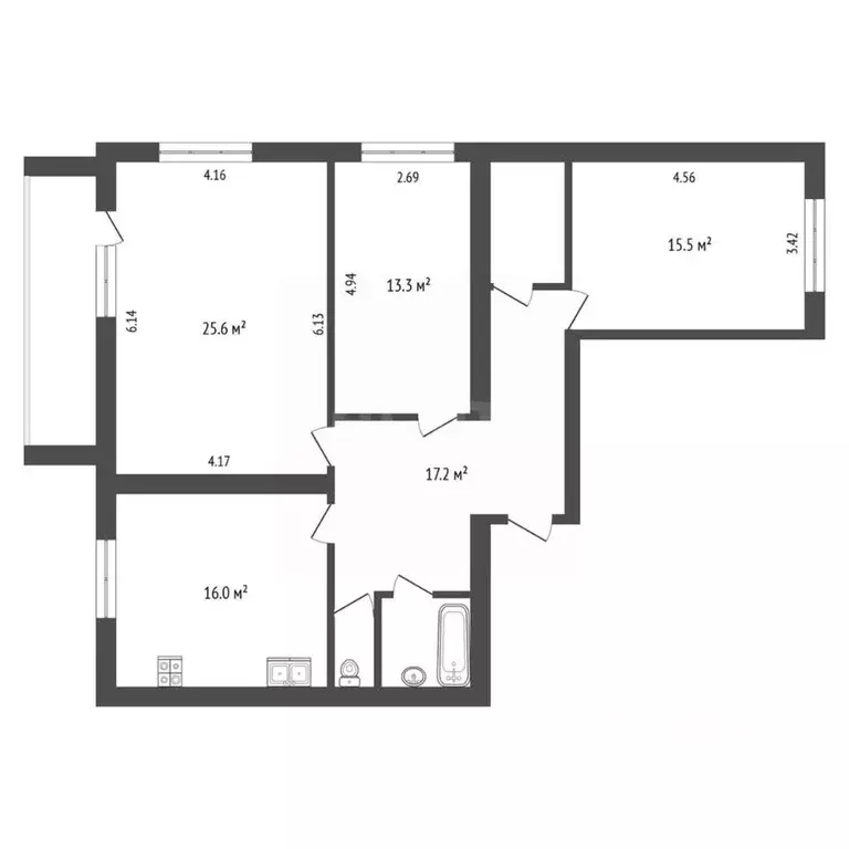 3-к кв. Ярославская область, Ярославль Летная ул., 10 (95.4 м) - Фото 2