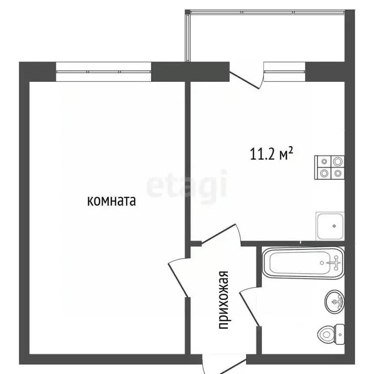 1-к кв. Ростовская область, Ростов-на-Дону Авиамоторный пер., 14/5 ... - Фото 2