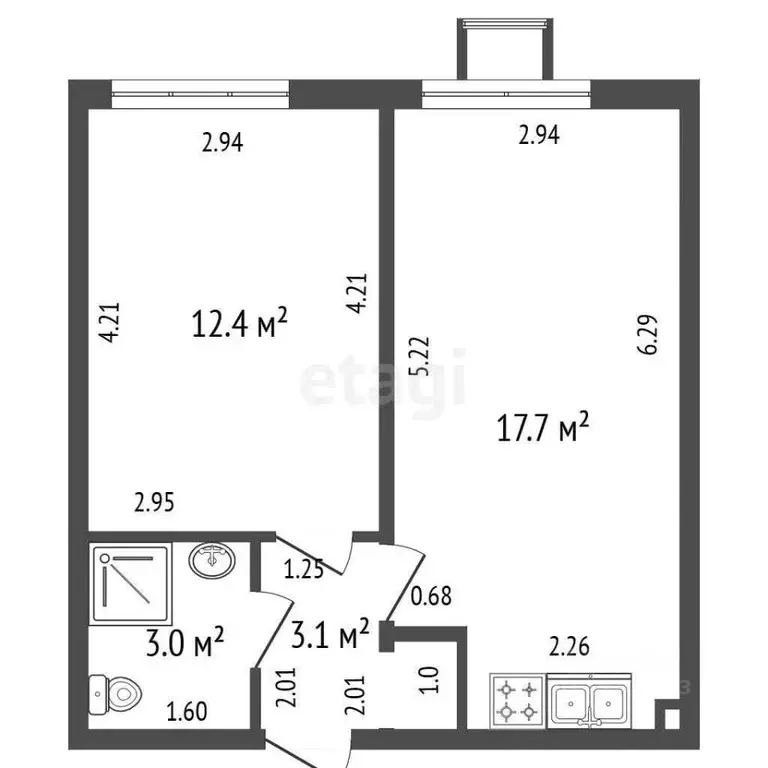 1-к кв. Санкт-Петербург ул. Маршала Казакова, 21к2 (36.2 м) - Фото 1