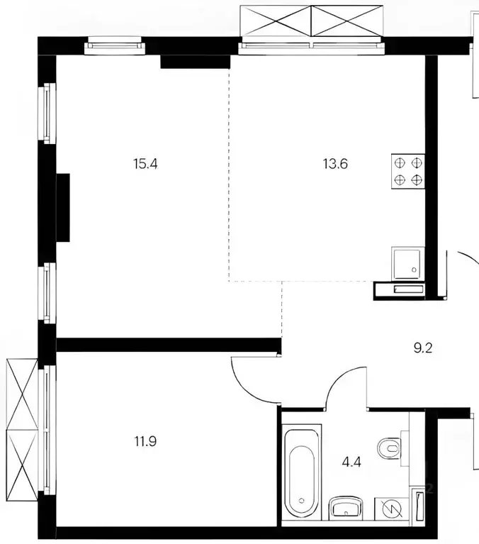 3-к кв. Москва Большая Филевская ул., 3к3 (68.5 м) - Фото 2