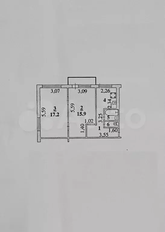 2-к. квартира, 47,3 м, 2/5 эт. - Фото 0