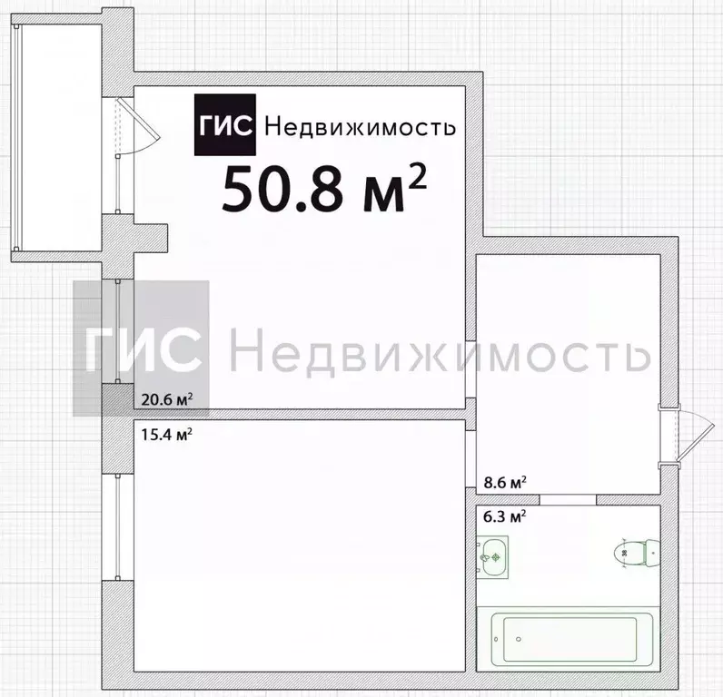 1-к кв. Новосибирская область, Новосибирск Красноярская ул., 107 (50.8 ... - Фото 1