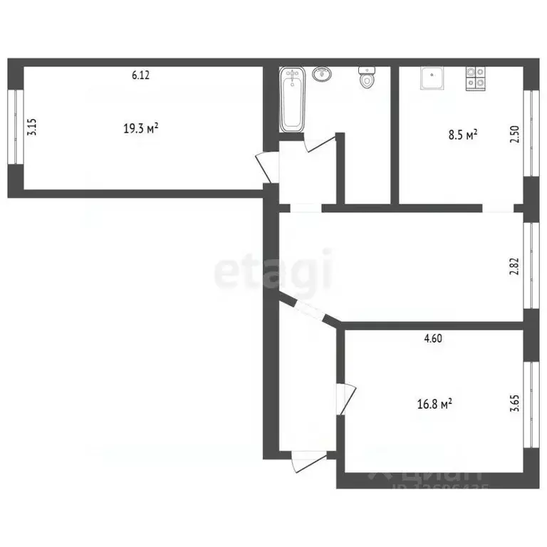 3-к кв. Москва ул. Зорге, 14к2 (83.0 м) - Фото 2