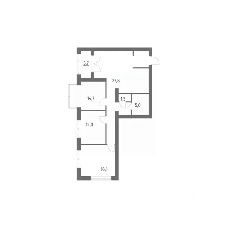 3-к кв. Санкт-Петербург ул. Академика Константинова, 1к1 (93.6 м) - Фото 0
