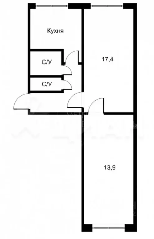 2-к кв. Тюменская область, Тюмень ул. Энергетиков, 51А (43.6 м) - Фото 1