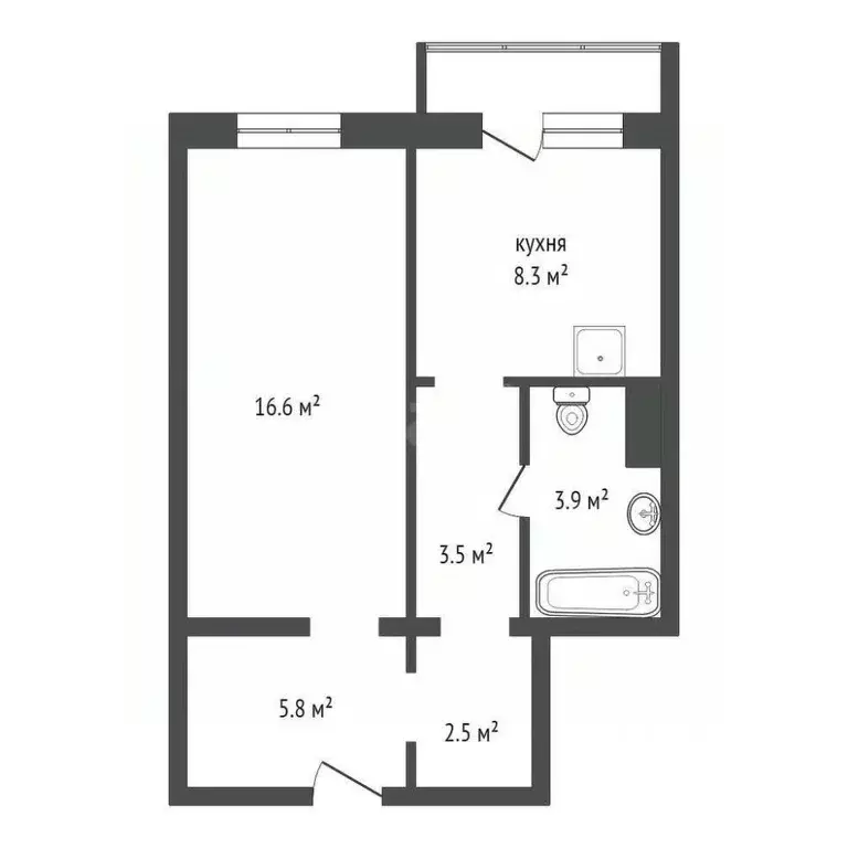 1-к кв. Красноярский край, Красноярск Северный мкр, пер. ... - Фото 0