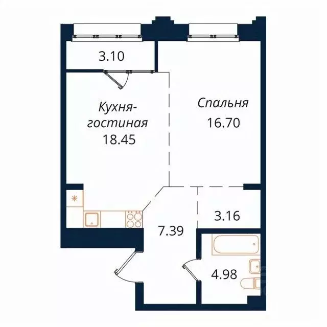 1-к кв. Иркутская область, Иркутск Байкальская ул., 246Б (53.4 м) - Фото 0