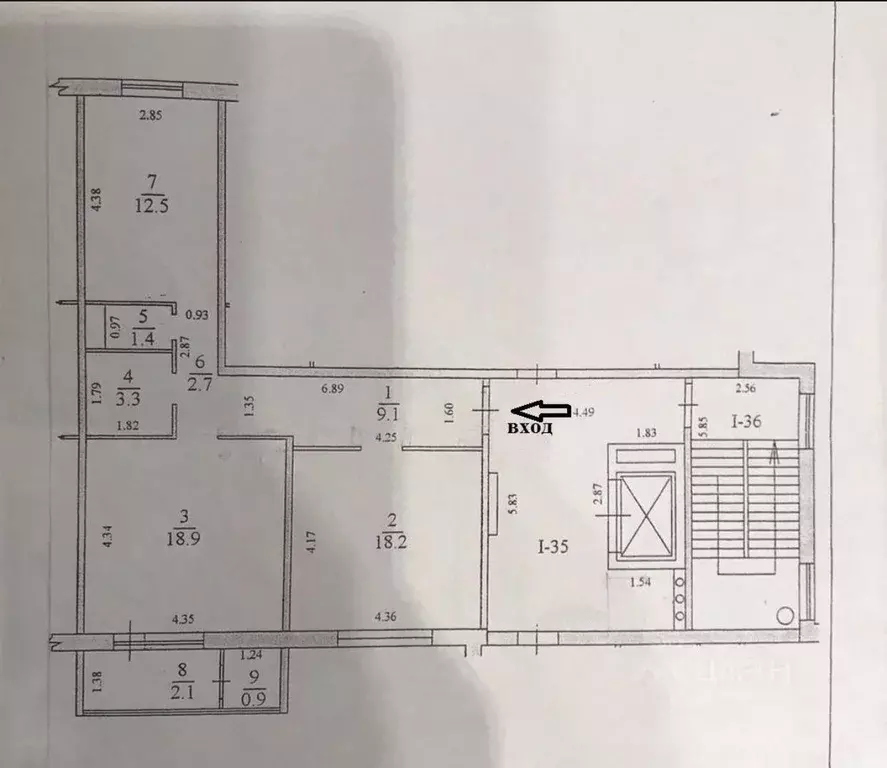Квартира, 2 комнаты, 66.09 м - Фото 1