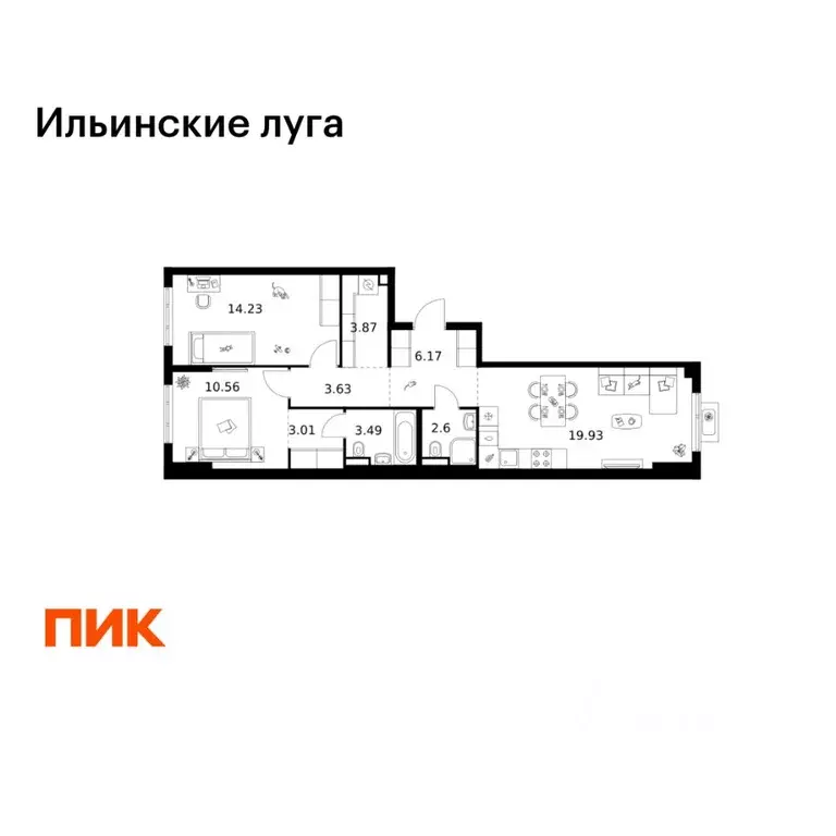 2-к кв. Московская область, Красногорск городской округ, пос. ... - Фото 1