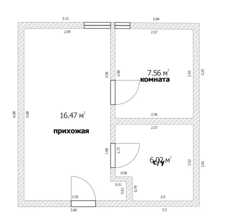 Студия Кабардино-Балкария, Нальчик ул. Солнечная (30.0 м) - Фото 2