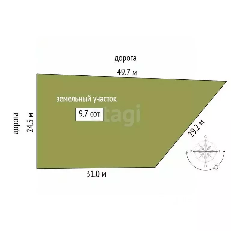 Участок в Тюменская область, Тюменский муниципальный округ, ... - Фото 2