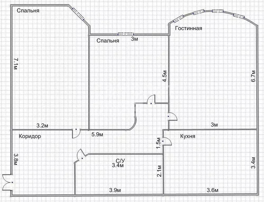 3-к кв. Дагестан, Дербент Вокзальная ул., 27 (96.0 м) - Фото 1