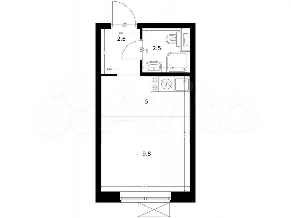 Квартира-студия, 19,9 м, 23/24 эт. - Фото 0