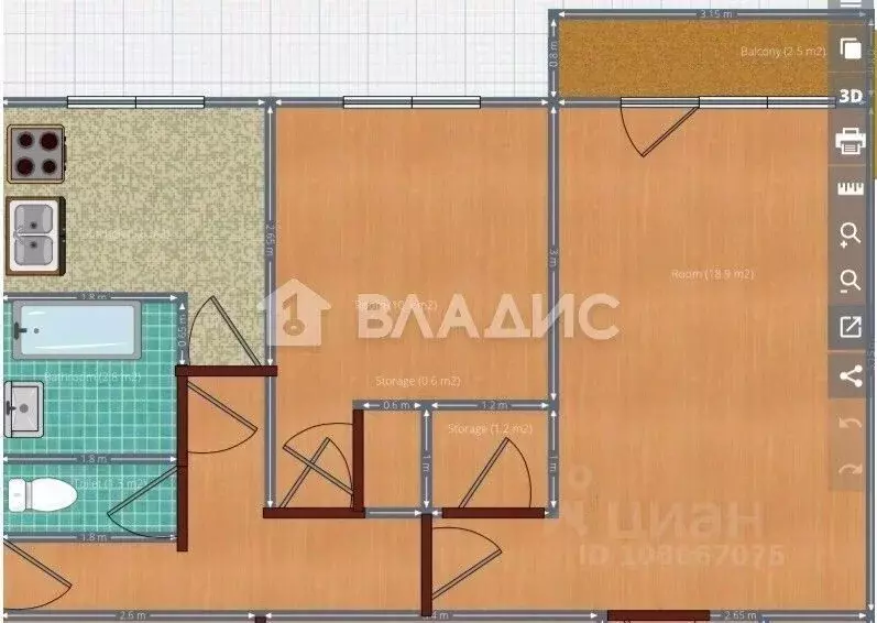2-к кв. Москва Волгоградский просп., 59 (43.1 м) - Фото 2