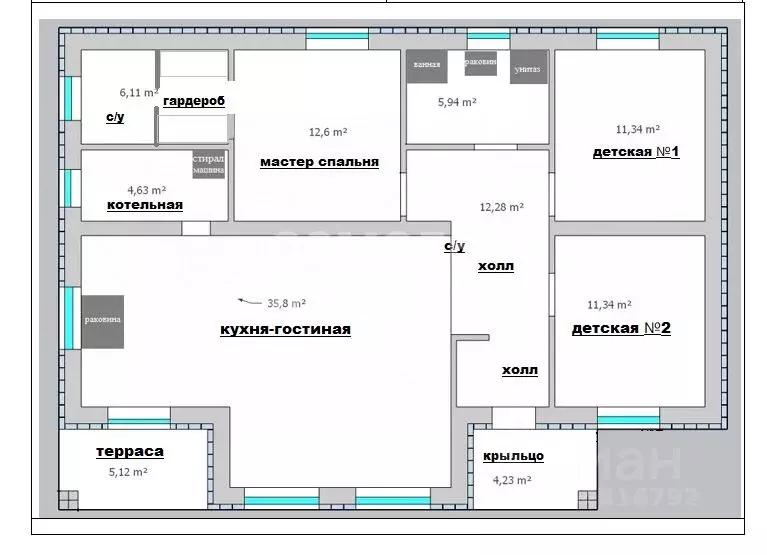 Дом в Алтайский край, Первомайский район, с. Фирсово ул. Лимонная (120 ... - Фото 2