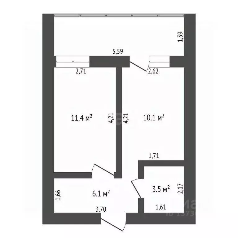 1-к кв. Амурская область, Благовещенский район, с. Чигири ул. ... - Фото 1