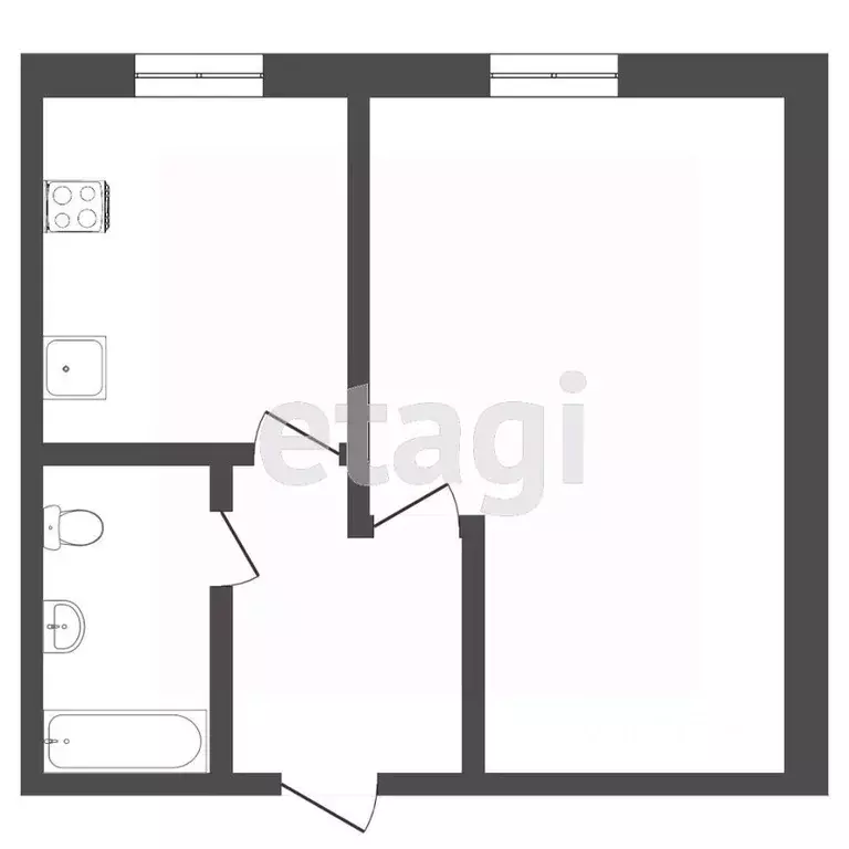 1-к кв. Тюменская область, Тюмень Микрорайон мыс, ул. Судоремонтная, ... - Фото 1