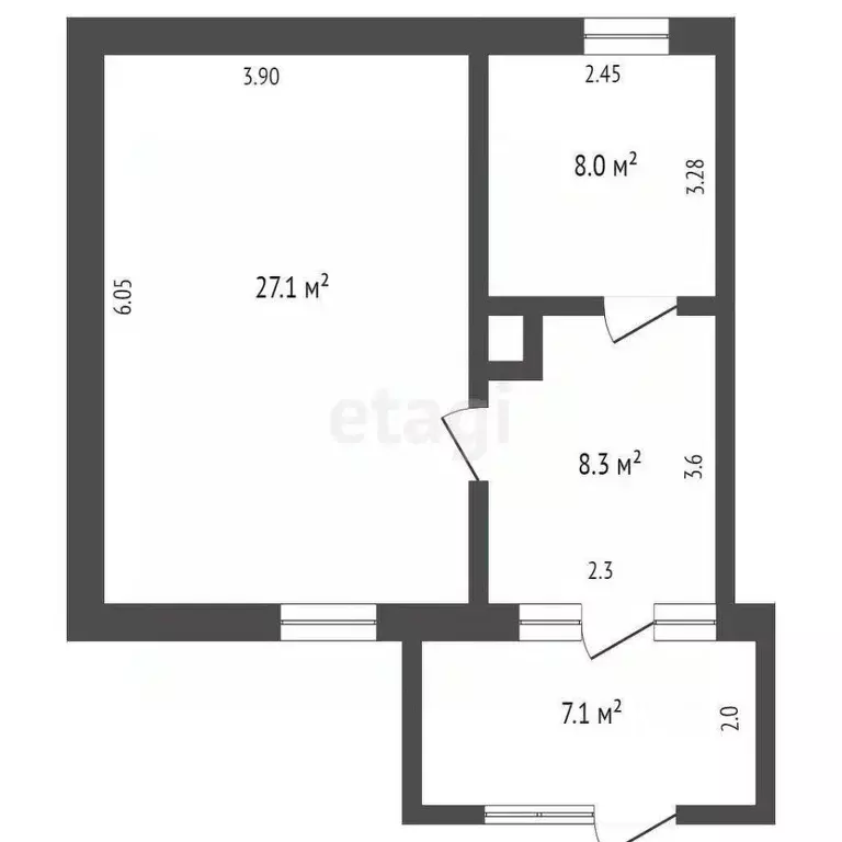 2-к кв. Крым, Бахчисарай ул. Македонского, 6А (50.5 м) - Фото 2