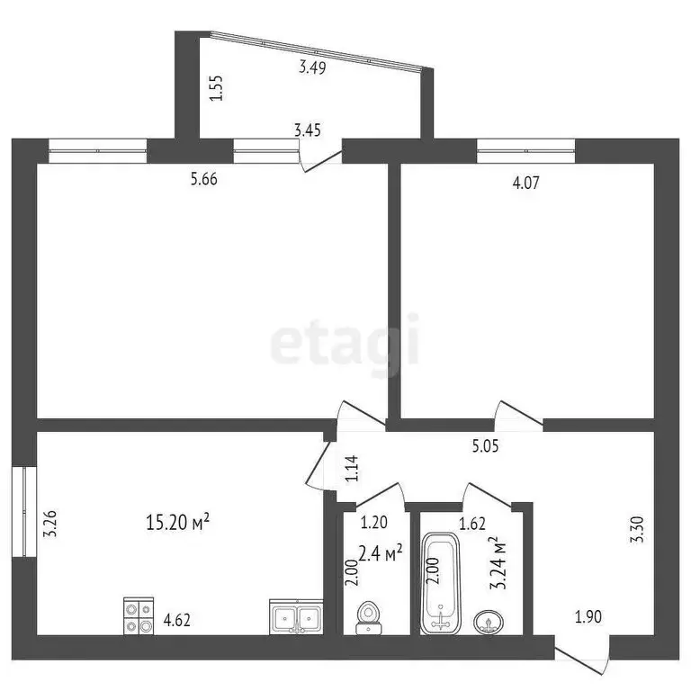 2-комнатная квартира: Саранск, Кочкуровская улица, 13 (71.4 м) - Фото 1