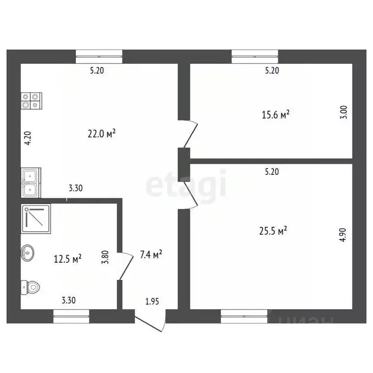 Дом в Тюменская область, Тюменский муниципальный округ, с. Перевалово  ... - Фото 1