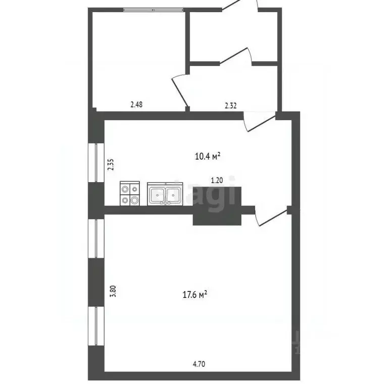 1-к кв. Башкортостан, Альшеевский район, с. Шафраново ул. Семашко, ... - Фото 2