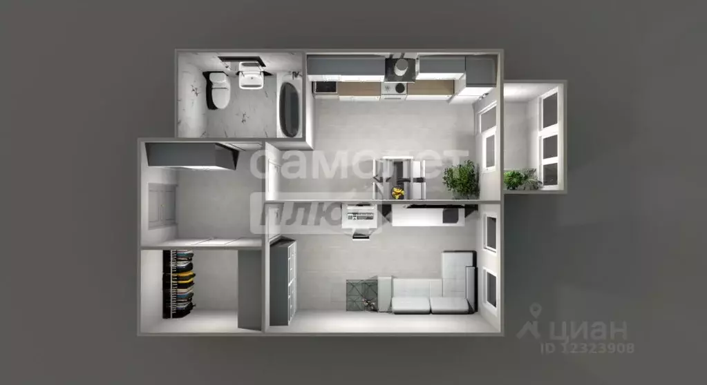 1-к кв. Московская область, Ленинский городской округ, д. Калиновка ... - Фото 2