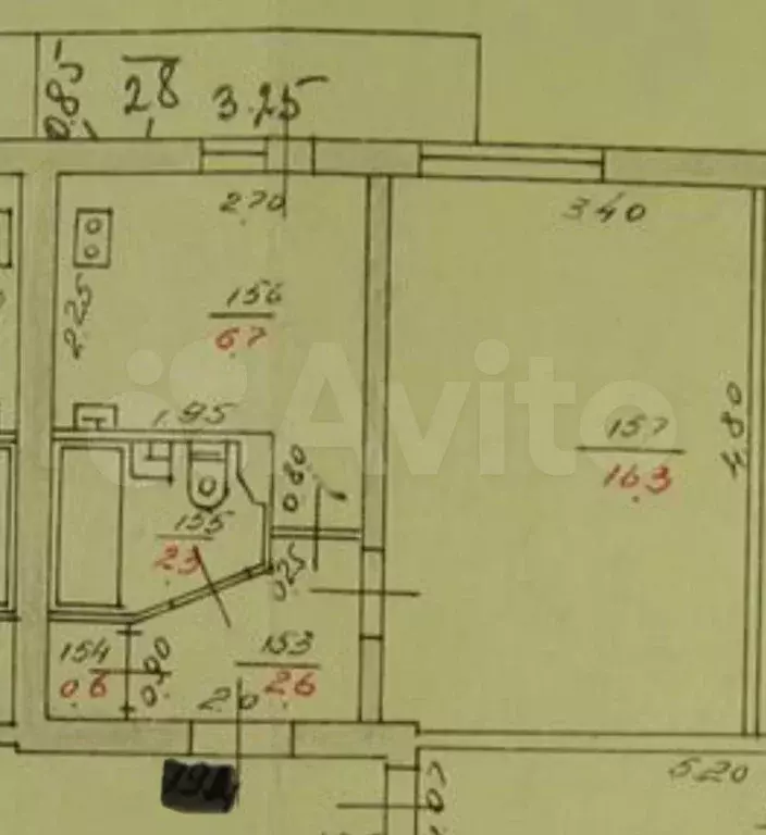 1-к. квартира, 28,5 м, 4/9 эт. - Фото 0