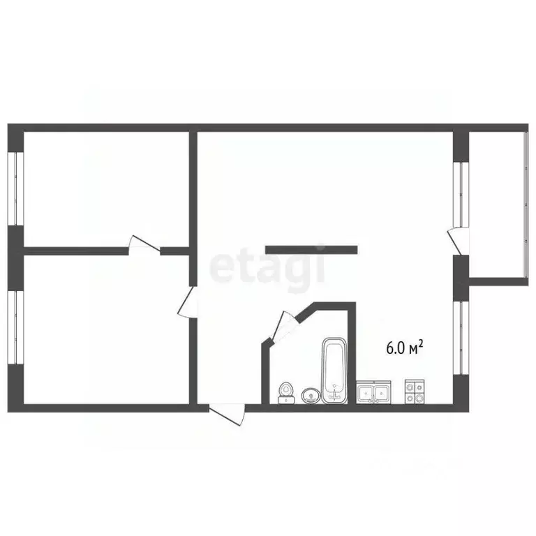3-к кв. Ростовская область, Ростов-на-Дону Саратовская ул., 5 (60.0 м) - Фото 2