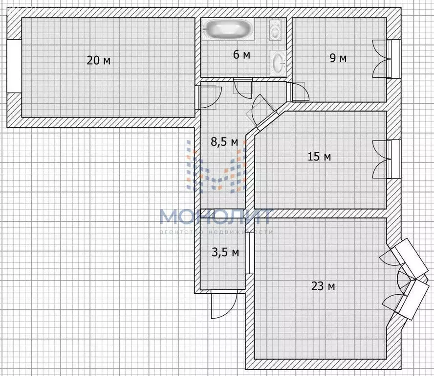 3-комнатная квартира: Москва, Ленинский проспект, 40 (83.3 м) - Фото 1