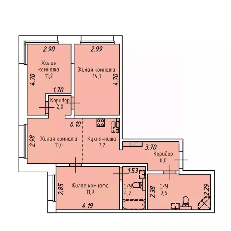 4-к кв. Иркутская область, Иркутск Култукская ул., 16 (77.2 м) - Фото 0