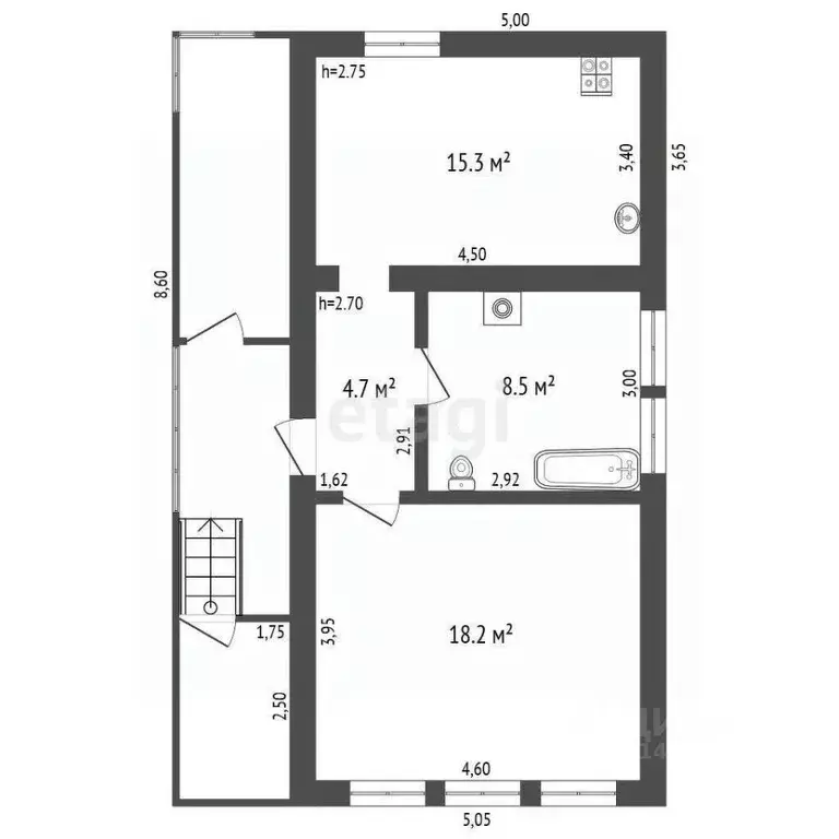 Дом в Владимирская область, Ковров ул. Бурматова, 10А (60 м) - Фото 1
