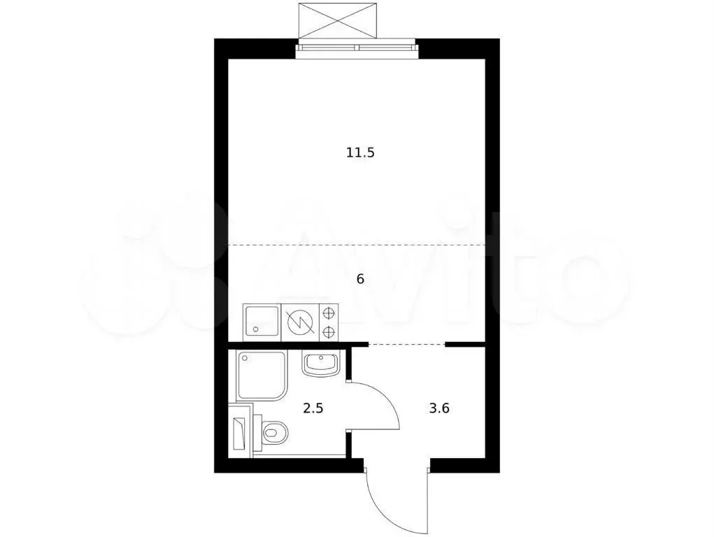 Квартира-студия, 23,6 м, 17/24 эт. - Фото 0