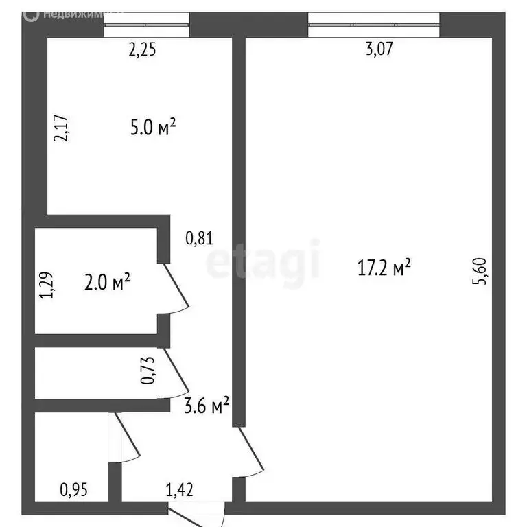1-комнатная квартира: Кемерово, Кузнецкий проспект, 133Б (28.7 м) - Фото 1