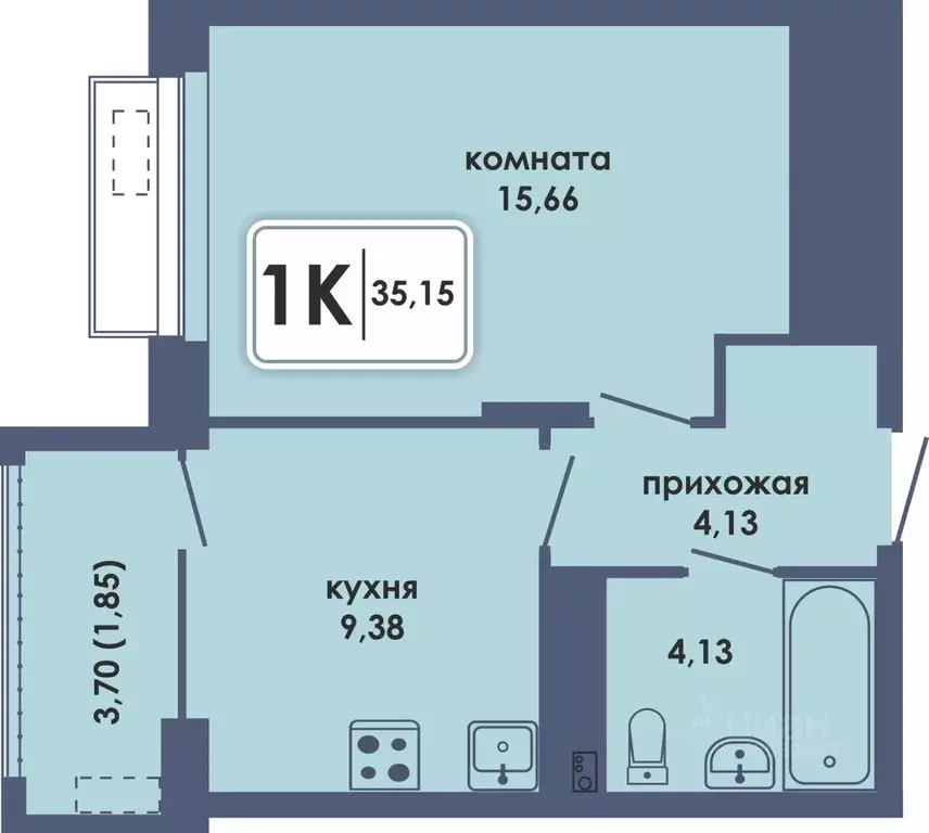 1-к кв. Пермский край, Пермь Камская Долина мкр, Аксиома жилой ... - Фото 0