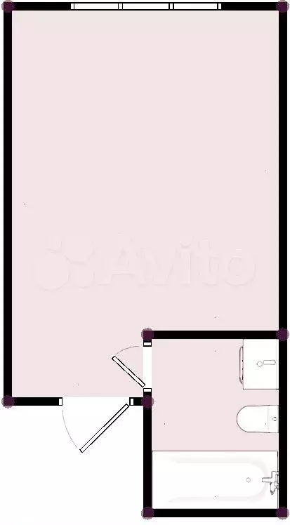 Квартира-студия, 11,9 м, 1/9 эт. - Фото 0