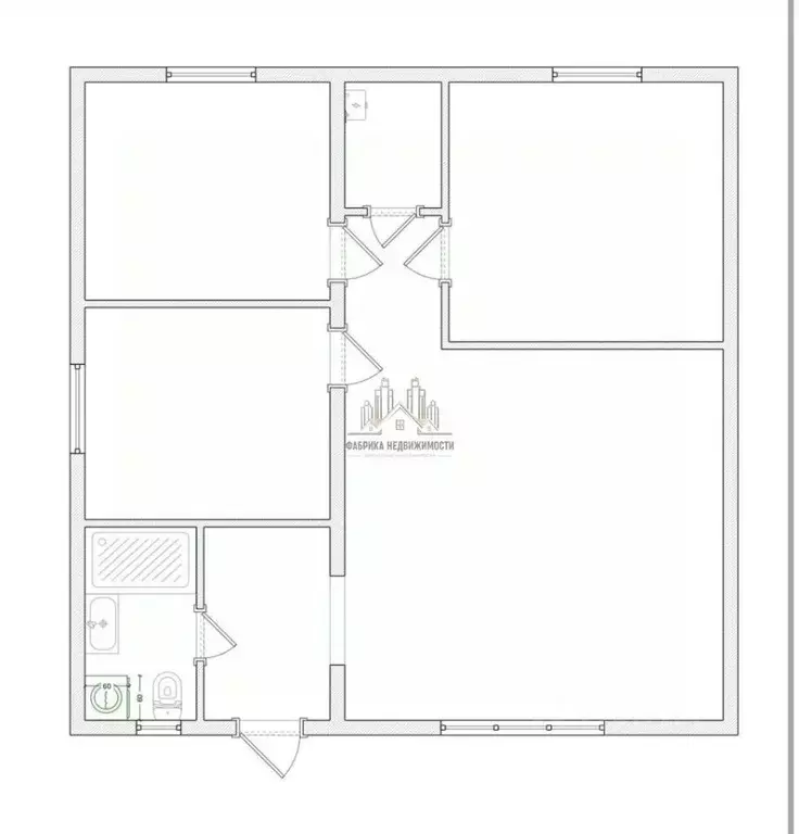 Дом в Крым, Симферопольский район, с. Трудовое ул. Зеленая (84 м) - Фото 2