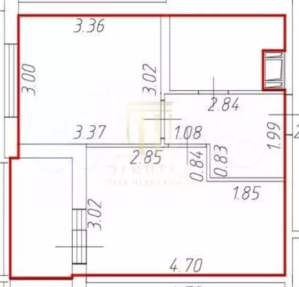 1-к. квартира, 31 м, 8/8 эт. - Фото 0
