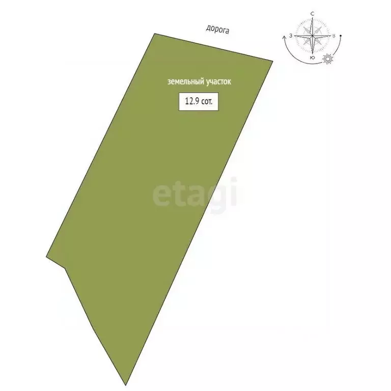 Участок в Тюменская область, с. Ярково  (12.0 сот.) - Фото 2